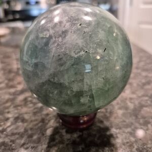 Natural Fluirite Crystal Orb Sphere New #1